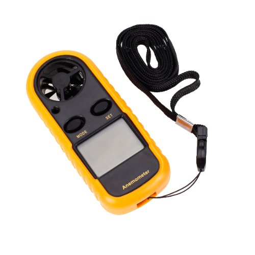 GM816 LCD Digital Wind Speed Temperature Measure Gauge Anemometer