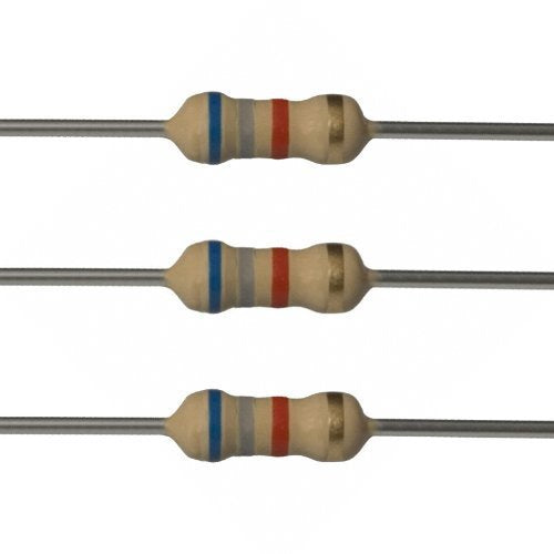 6.8K ohm 1/4 Watt ±5% Tolerance Carbon Film Resistor