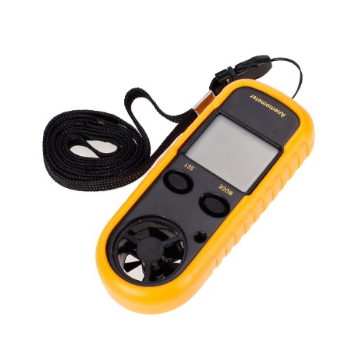 GM816 LCD Digital Wind Speed Temperature Measure Gauge Anemometer