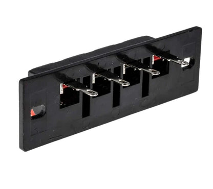4 Way, 3A, Panel Mount Speaker Terminal Socket, Quick Connect Termination