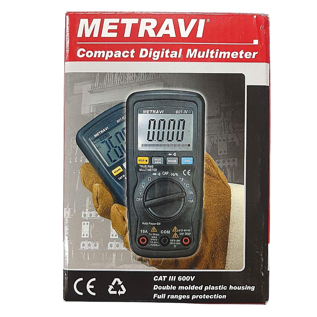 Metravi 901-IV TRMS Compact Digital Multimeter with Analogue Barograph & Double Insulation