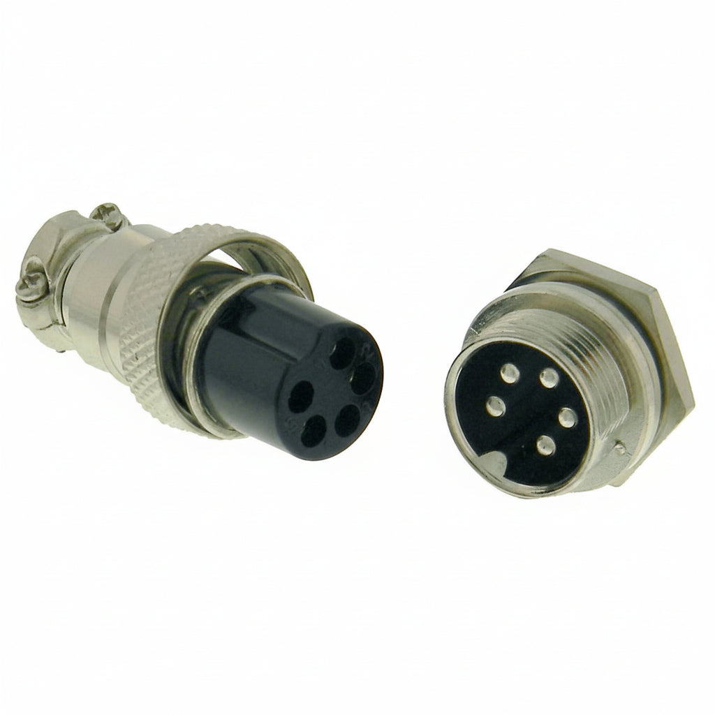 5 Pin Metal Aviation Plug GX16 MRS Male and Female Panel Connector