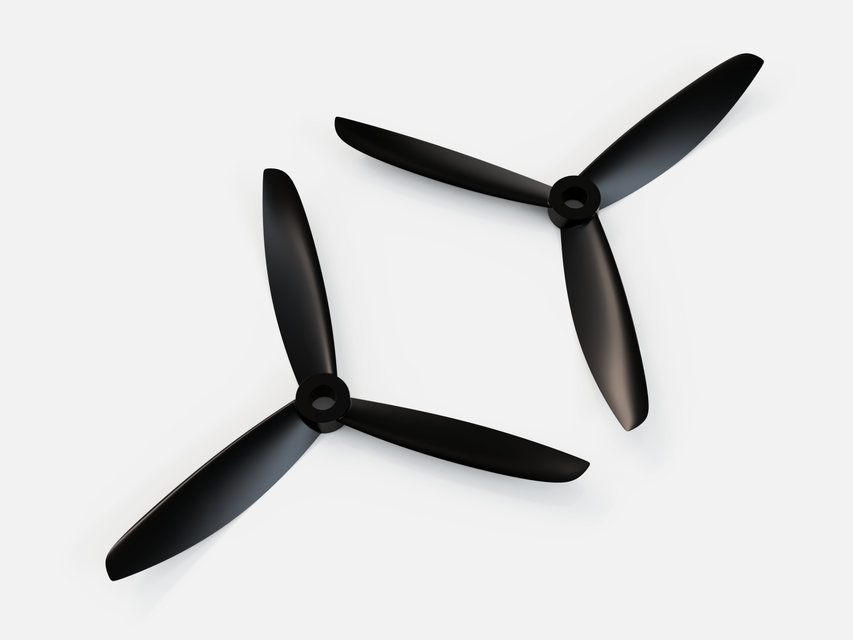5045 Triblade Propeller Black (CW,CCW) FPV QAV250 Drone ( 1 Pair )