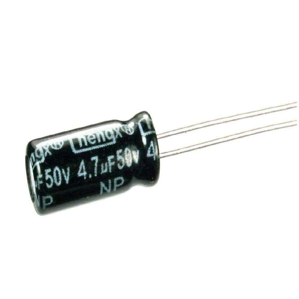 4.7uF 50V Electrolytic Capacitor (Pack of 1)