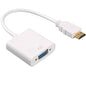 HDMI to VGA 1080P HD Video with Audio Cable Converter Adapter (White)