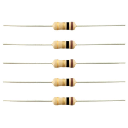 1E ohm 1/4 Watt ±5% Tolerance Carbon Film Resistor