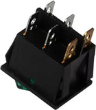 KCD8-212N 16A 250V – 6 Pin Double Rocker Power Switch – Red And Green