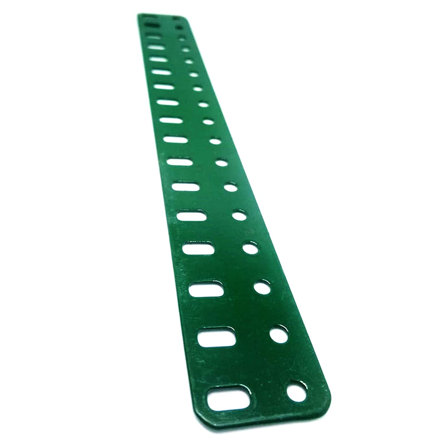 17 Holes Flat Metal Strip 1" x 8.5" Green
