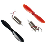 8x16mm 3.7V Micro Coreless Motor with Propeller High-Speed for Mini Drones (Pack of 2 - CW and CCW)
