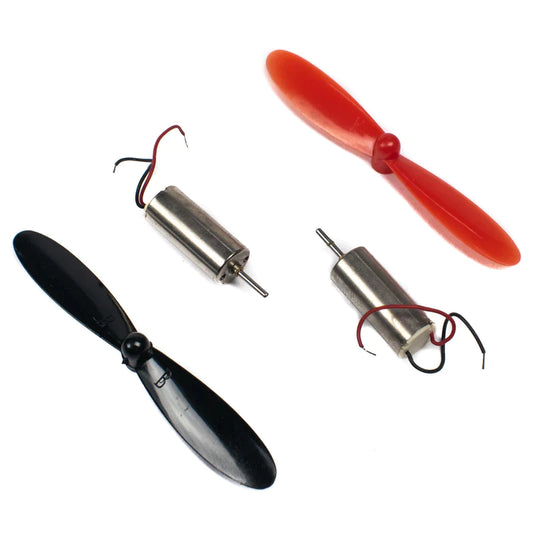 6x16mm 3.7V Micro Coreless Motor with Propeller High-Speed for Mini Drones (Pack of 2 - CW and CCW)
