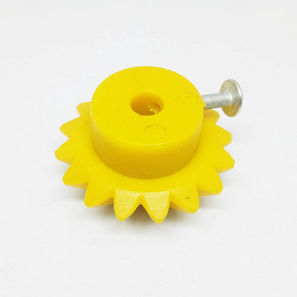16 Teeth Plastic Bevel Gear 6MM Shaft (yellow)