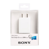 Sony Original CP-AD2M2 97713147 USB 3.0A Fast Charging 2 Port Adapter (White)