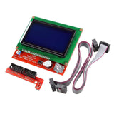 LCD 12864 Graphic Smart Display Controller Module with Connector Adapter & Cable for RepRap RAMPS 1.4 3D Printer