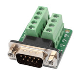 RS232 D-SUB DB9 Male Adapter to Terminal Connector Screw PBT Signal Module