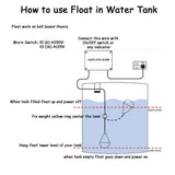 Float Switch Sensor for Water Level Controller with weight and 2 Meter Wire