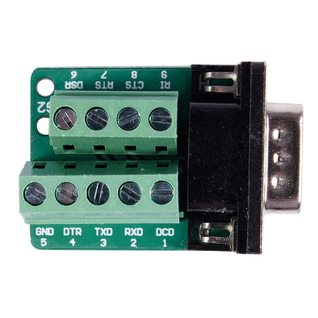 RS232 D-SUB DB9 Male Adapter to Terminal Connector Screw PBT Signal Module