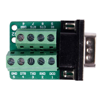 RS232 D-SUB DB9 Male Adapter to Terminal Connector Screw PBT Signal Module