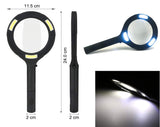 3 COB LED Powered Reading Magnifying Glass Lens (3X, 85 MM Lens, 250 Lumen)