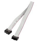 10 Pin FRC Cable with Female to Female 2.54mm Pitch Connector 7" Long