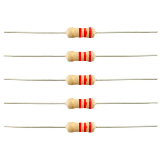 2.2K ohm 1/4 Watt ±5% Tolerance Carbon Film Resistor