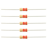 2.2K ohm 1/4 Watt ±5% Tolerance Carbon Film Resistor