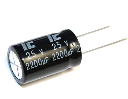 2200uF 25V Electrolytic Capacitor