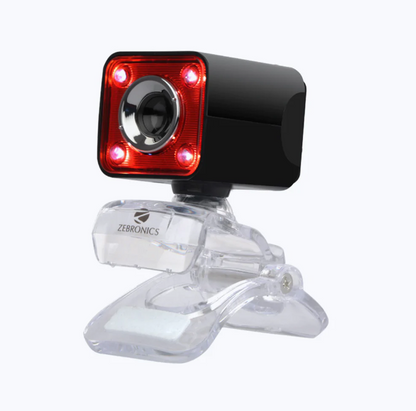 Zebronics Zeb-Crystal Pro Web Camera with USB Powered,3P Lens,Night Vision and Built-in Mic