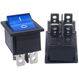 High voltage KCD4 DPST Blue 220V 16A ON-OFF 4 Pin Rocker Switch