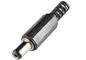 DC Power Jack Barrel Connector High Quality Male (Black)