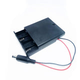 4 x AA 1.5v battery holder with On/Off Switch and DC JACK