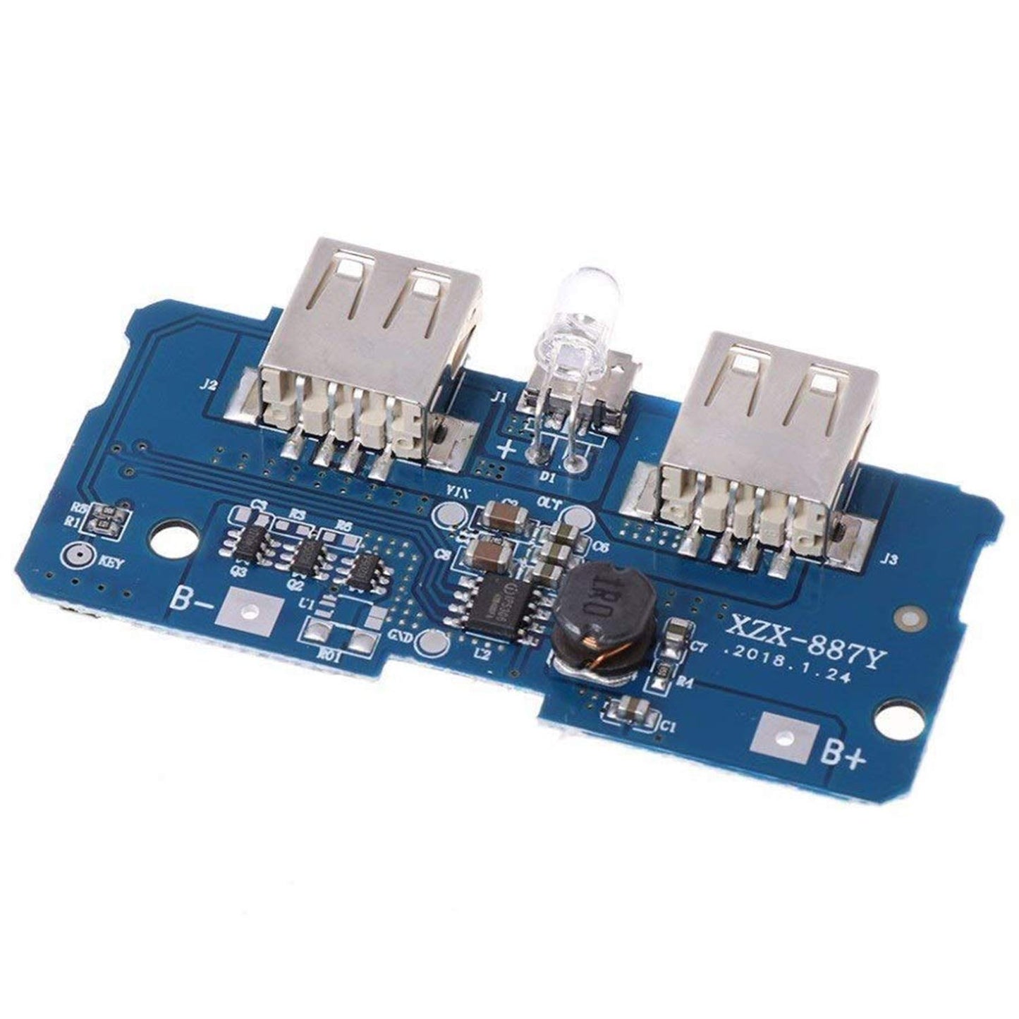 Dual USB 5V 2A Power Bank Charging Module / Charging Circuit Board / Step Up Boost Power Supply Module