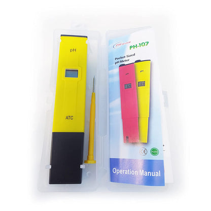 PH meter Digital LCD Pocket Size for Water purity Pool Aquarium measurement