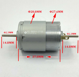 RS-385PH DC 12V-24V Large Torque Dual 2.3mm Shaft Axis Electric DC Motor