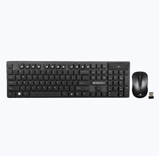 Zeb Companion 102 Keyboard & Mouse Combo, Rupee Key, 1200 DPI Wireless Laptop Keyboard