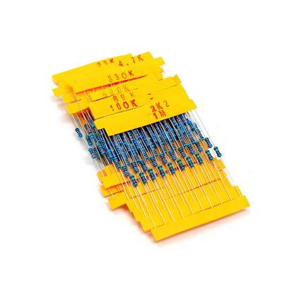 1/2 watt Resistor Box-25 Values, 3 Pcs Each, Total 75 Pcs