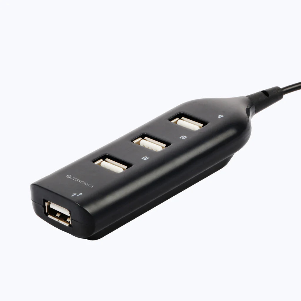 Zebronics ZEB-90HB USB Hub, 4 Ports, Pocket Sized, Plug & Play