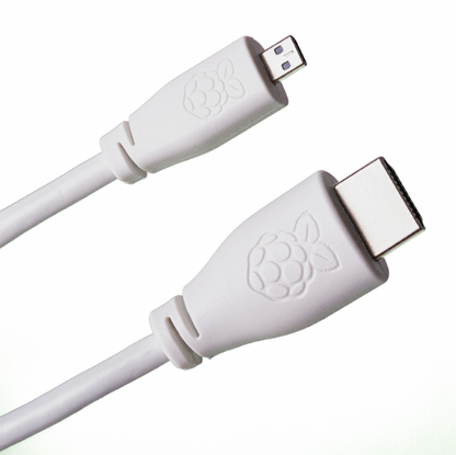 Official Micro-HDMI (Male) to Standard HDMI (Male) Cable for Raspberry Pi 1 Meter