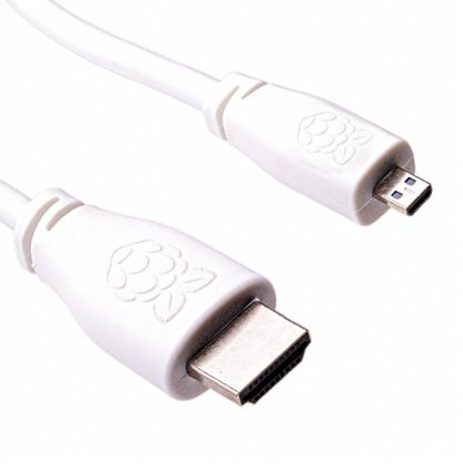 Official Micro-HDMI (Male) to Standard HDMI (Male) Cable for Raspberry Pi 1 Meter