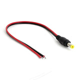 DC Jack Male Power Connector With Red & Balck Wire 5.5×2.1mm