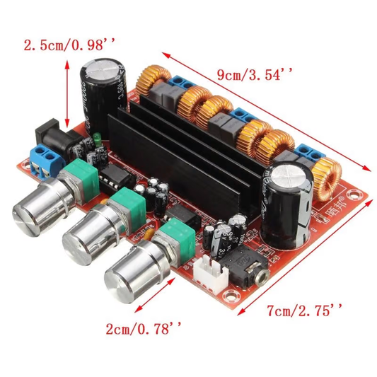 DC 12-24V TPA3116D2 2.1 Channel Digital Subwoofer Power Amplifier Board