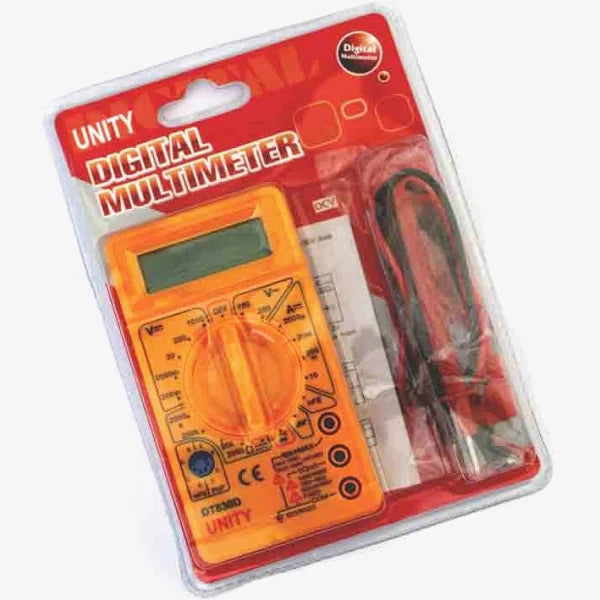 Digital Multimeter Small Yellow Color LCD AC DC Measuring Voltage Curr ...