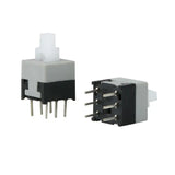 8x8mm 6 Pin DPDT Self Lock PUSH TO ON Switch