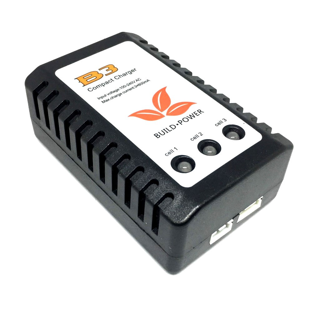 Build Power B3 AC Compact Balance Charger for 2S-3S LiPo