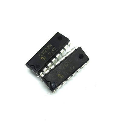 MAX232 N / ILX232 Interface transceiver of RS-232 standard with one supply voltage IC