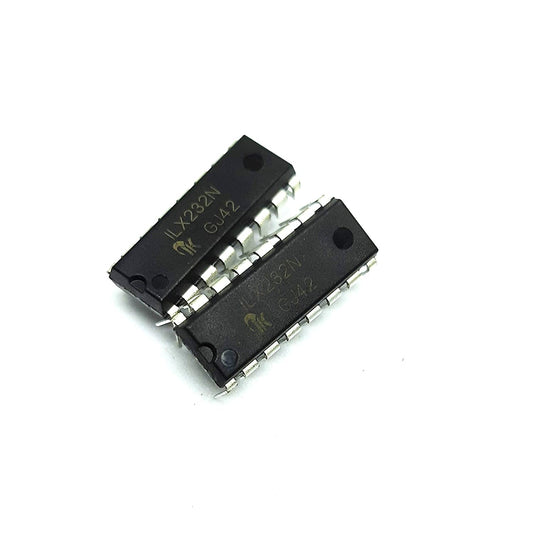 MAX232 N / ILX232 Interface transceiver of RS-232 standard with one supply voltage IC