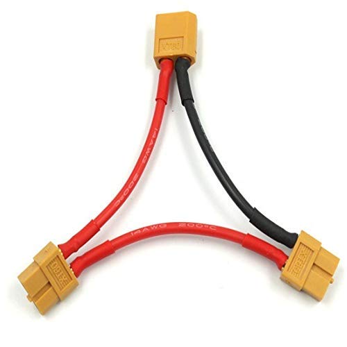 XT60 Male to Female Series Connector Cable 15CM (1 XT60 Male TO 2 XT60 Female)