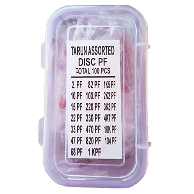 Ceramic Capacitor Box Disc PF Assorted 100 Pcs