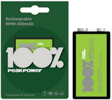 Peak Power: Rechargeable Battery 9 Volt NiMH 200mAh