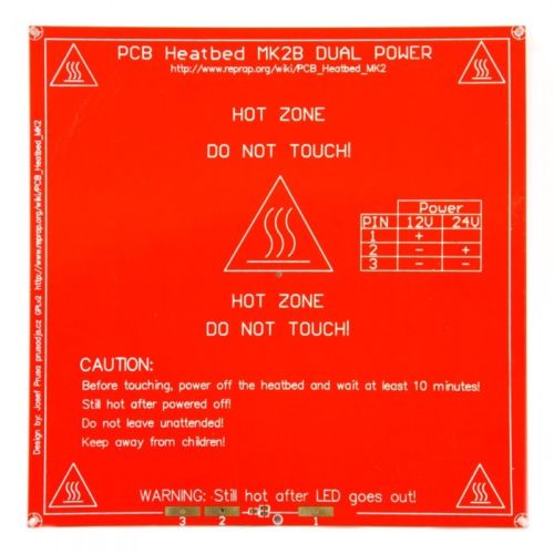 RepRap MK2B 3D printers Dual Power PCB Heat Bed