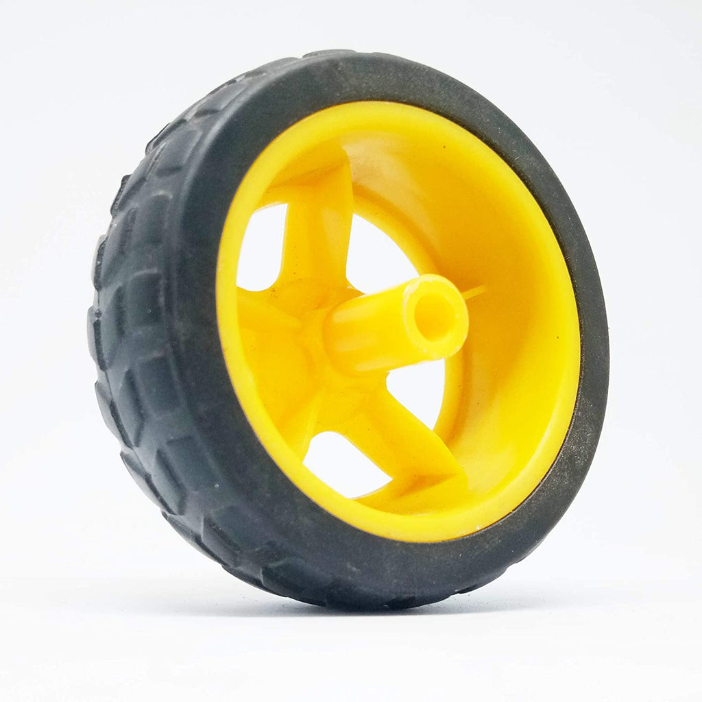 Robotics Boot Wheel BO Wheel Yellow 65mm Robot Wheel – Indian Hobby Center